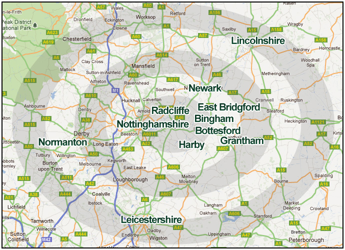 Areas Covered By Keith Sell Plumbing & Heating